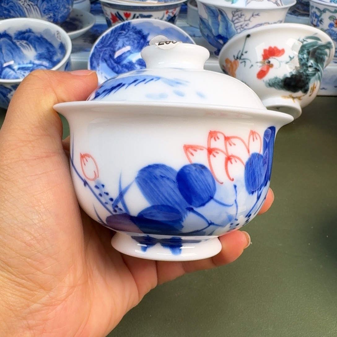 陶景德镇纯手绘茶具圆圆276