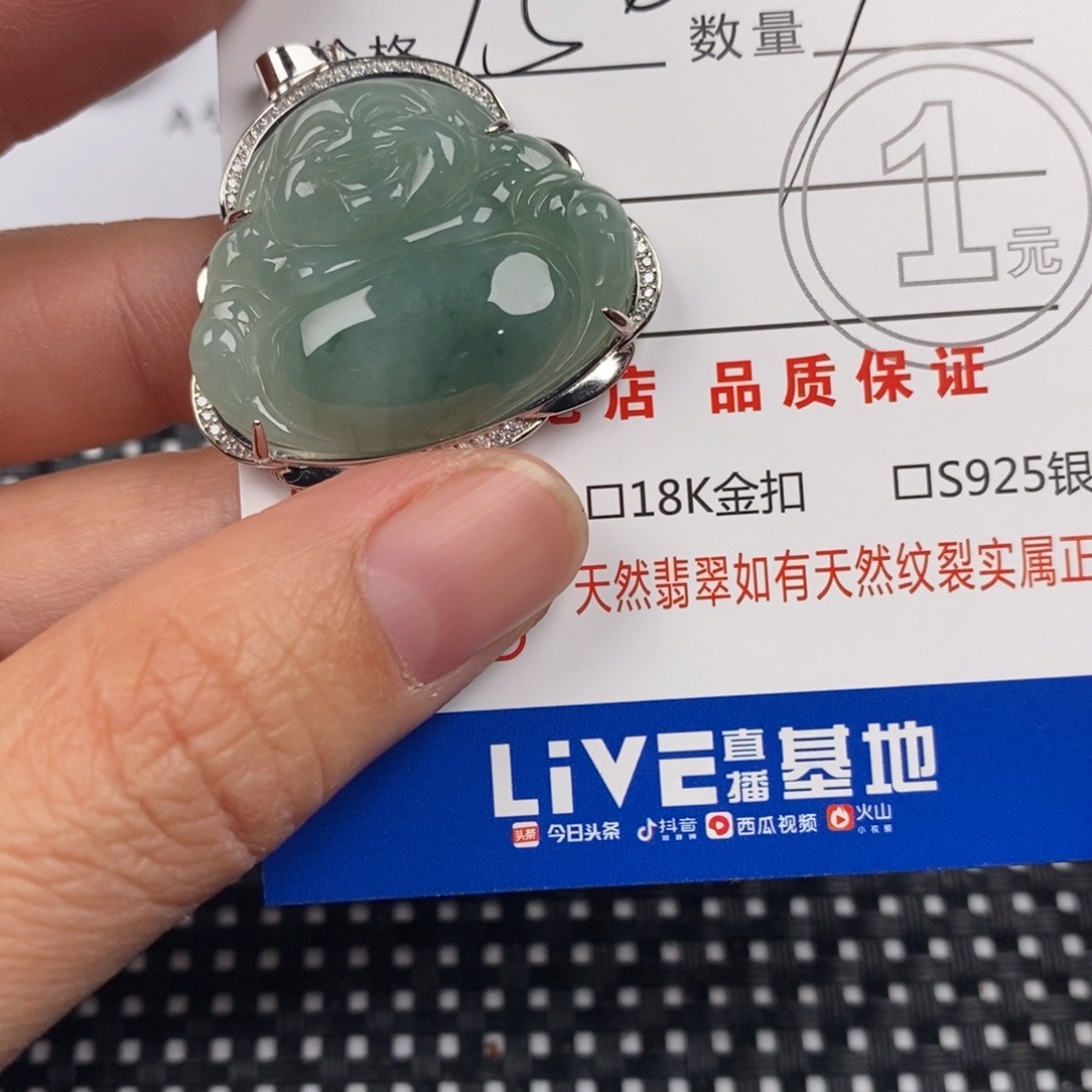翡翠银S925镶嵌颈饰