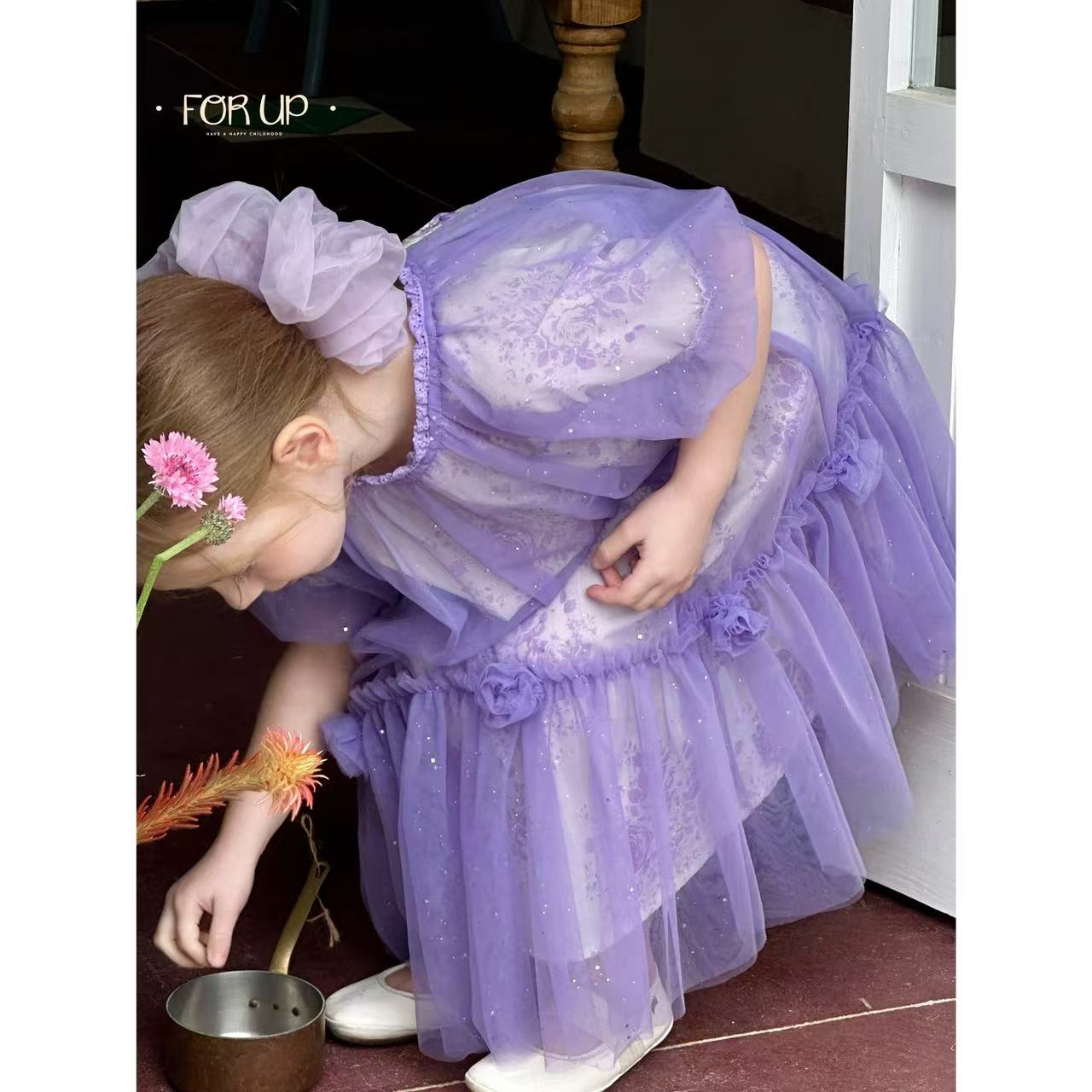 【现货】252-FU-85052多色法式黛恩玫瑰花公主裙