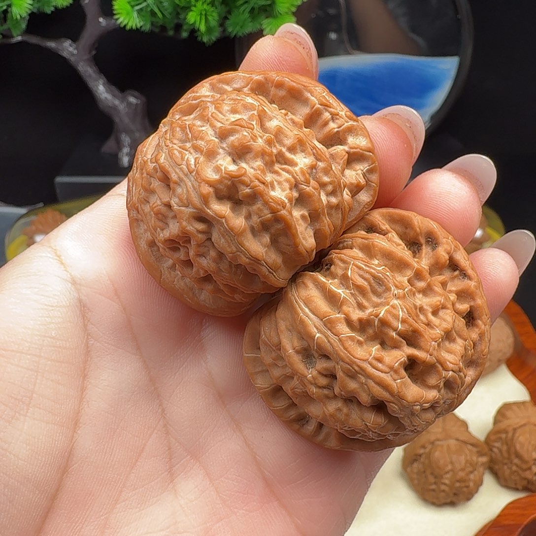 把件文玩核桃全品球白43
