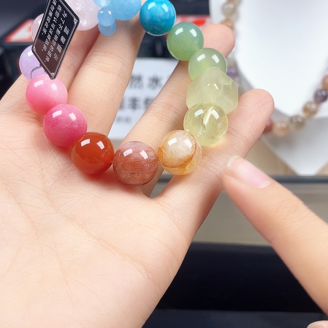 银S925镶嵌烟晶手链