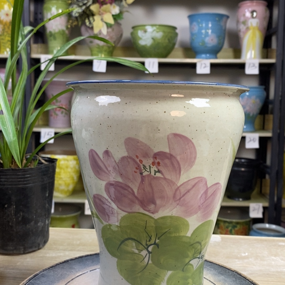 景德镇手工手绘陶瓷花盆