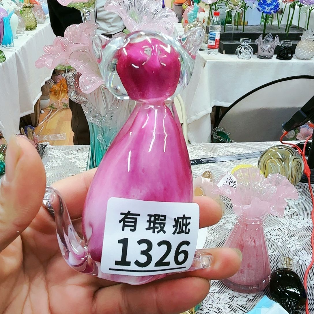 瑕疵安妮家居琉璃花瓶摆件