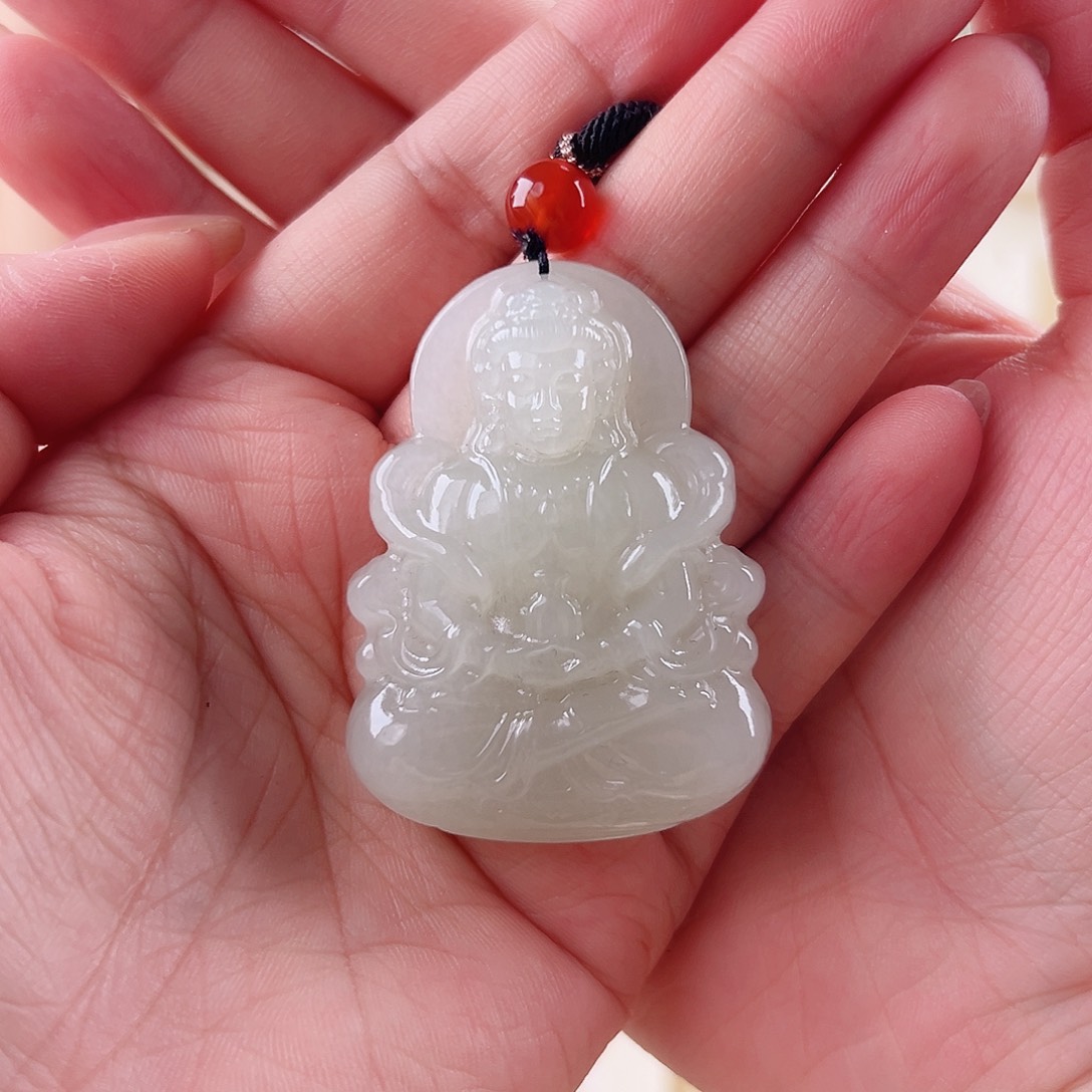 和田玉未镶嵌吊坠(赠链)兮*