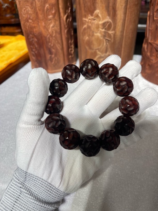 小叶紫1.5尺寸对眼圆珠男女配饰