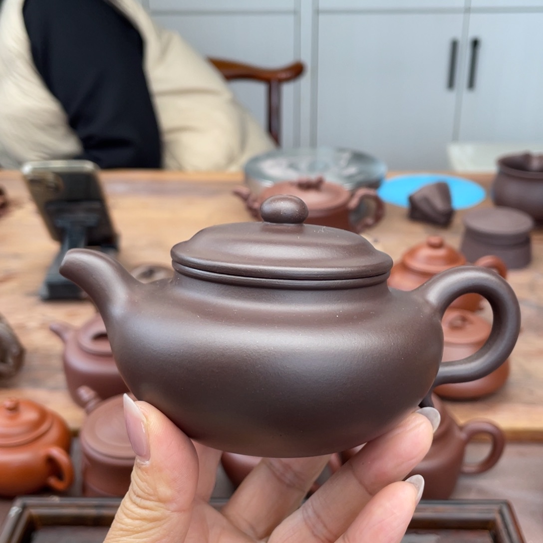 紫砂茶壶老紫泥仿古