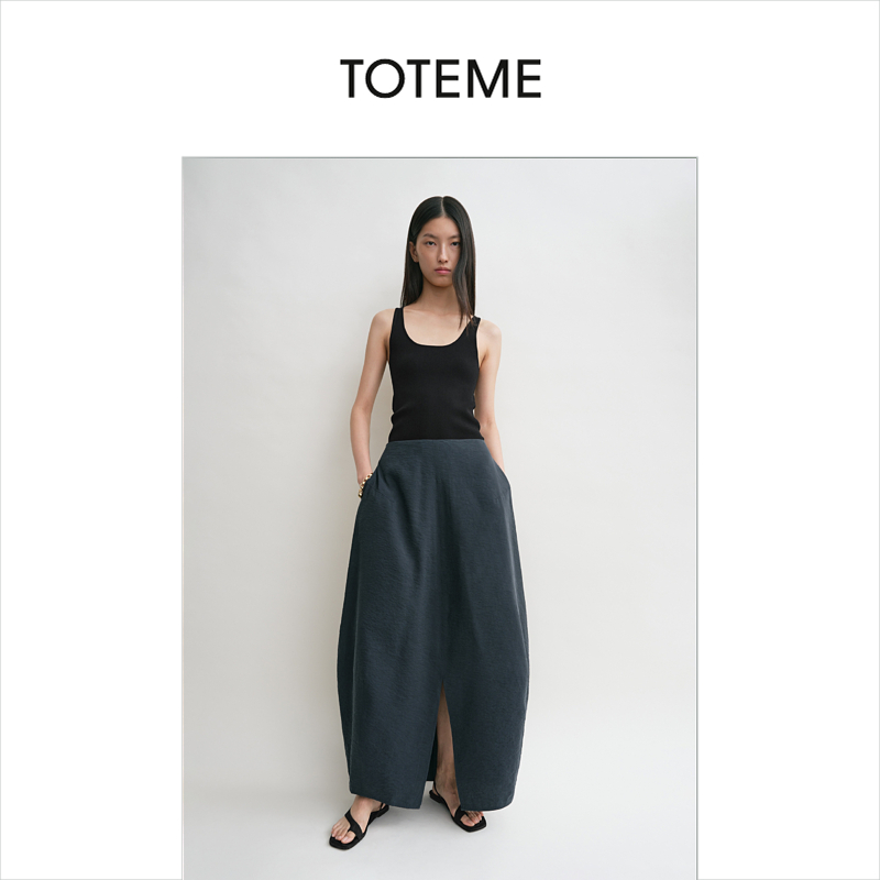 TOTEME女装轻盈质感褶皱廓形跳伞运动风半身裙