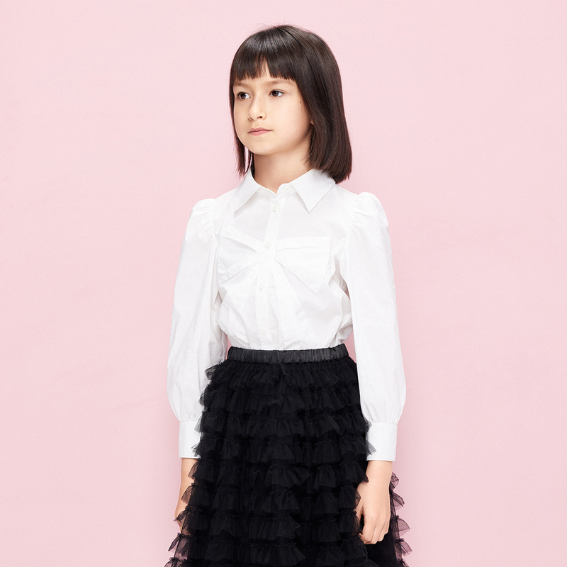 【芷芸专属】littlemoco童装春秋泡泡袖长袖衬衫衬衣#KBB3SHT019