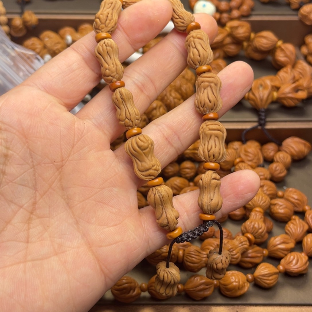 带****桃核手串龙纹桃核6
