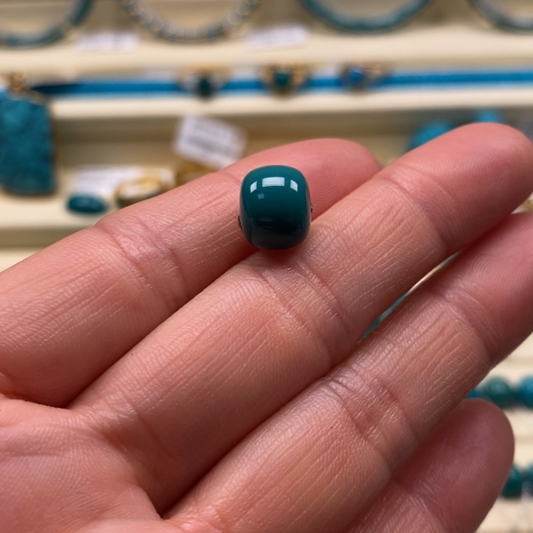 绿松石未镶嵌珠宝奇石直径9.8×8.1老型