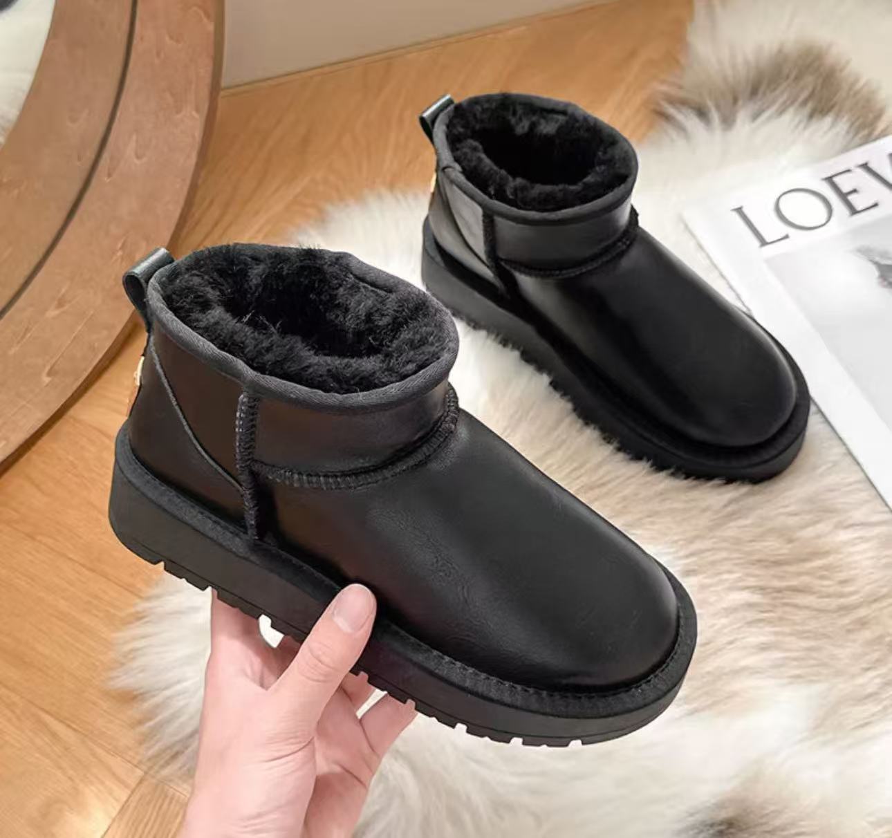 （偏小一个码）男款爆款时尚雪地靴百搭雪地靴冬季短筒男款5854