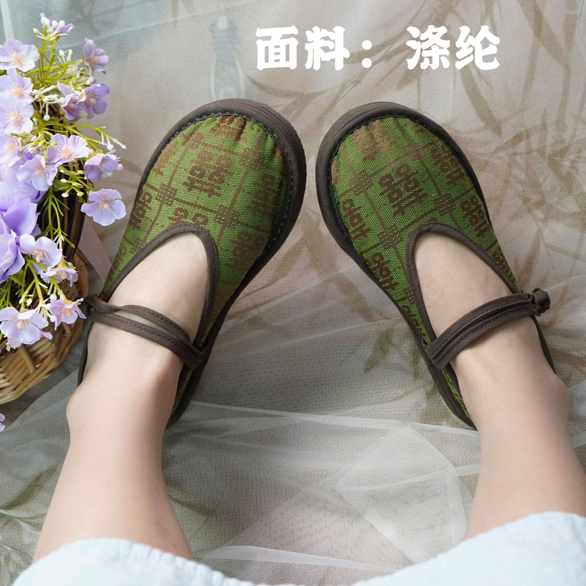 【双喜—盘扣布鞋】千层底手工软底舒适刺绣传统布鞋民族风布鞋平底
