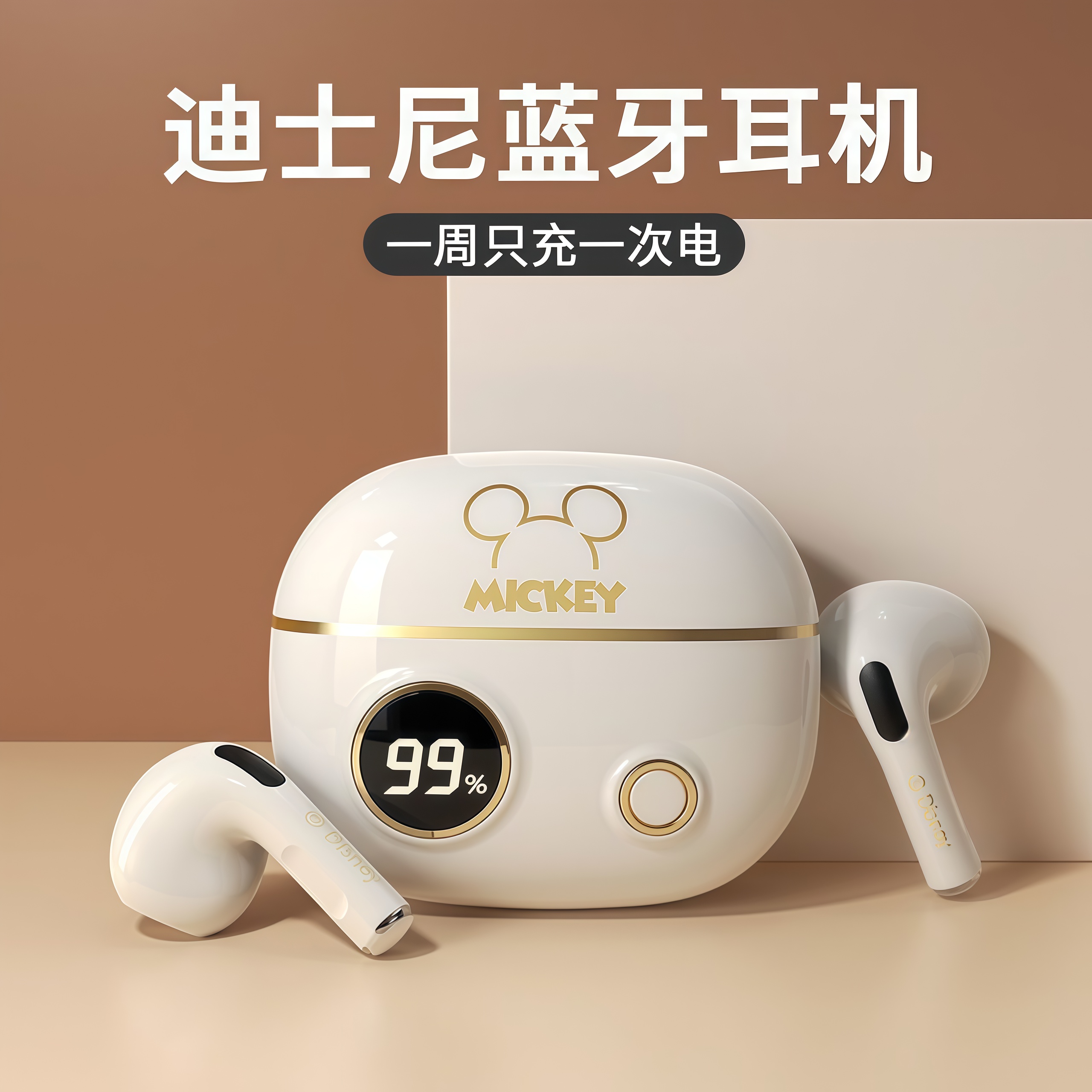 迪士尼Disney正版授权真无线蓝牙耳机复古适用所有机型男女通用款商品图