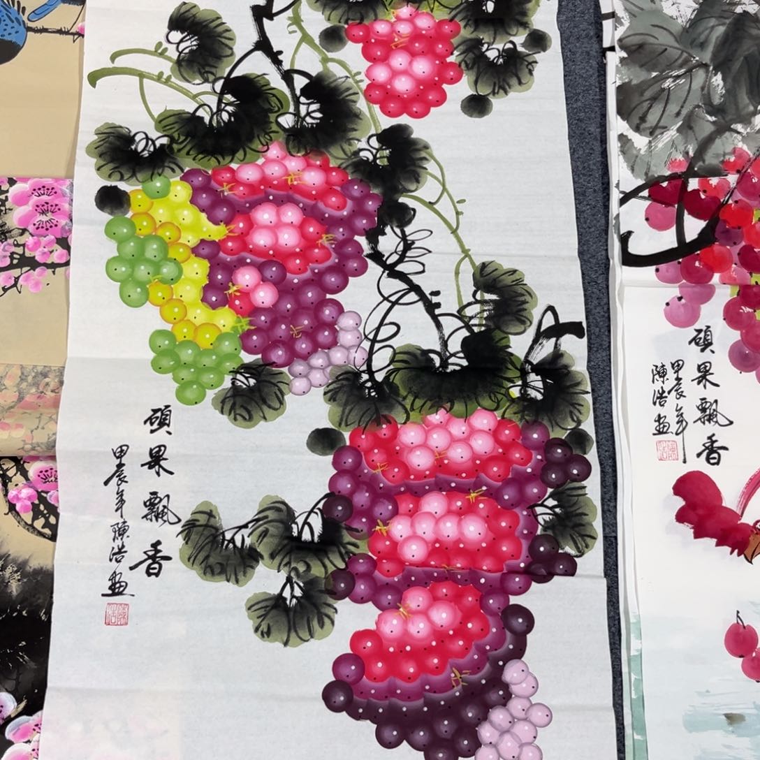 国画老师手绘作品