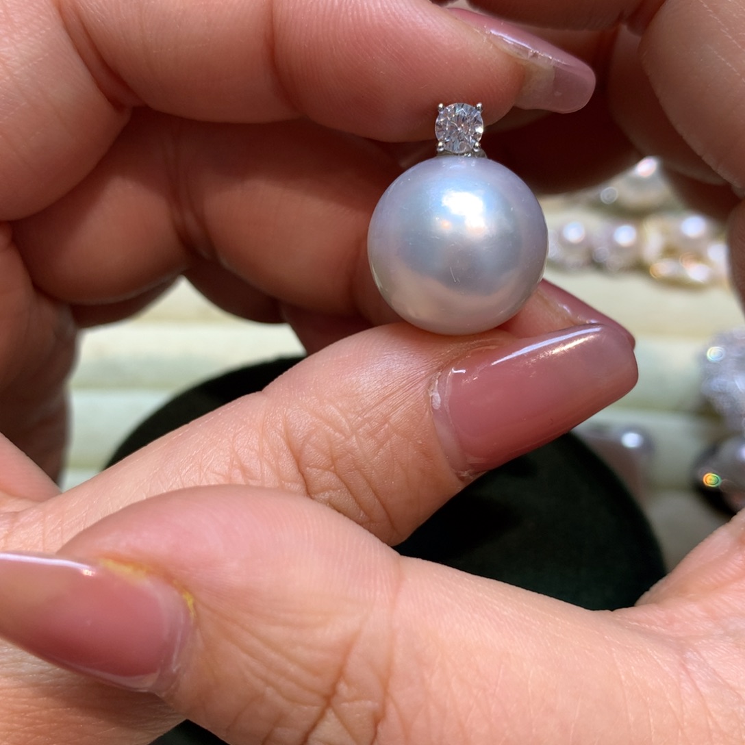 海水珍珠颈饰银S925镶嵌