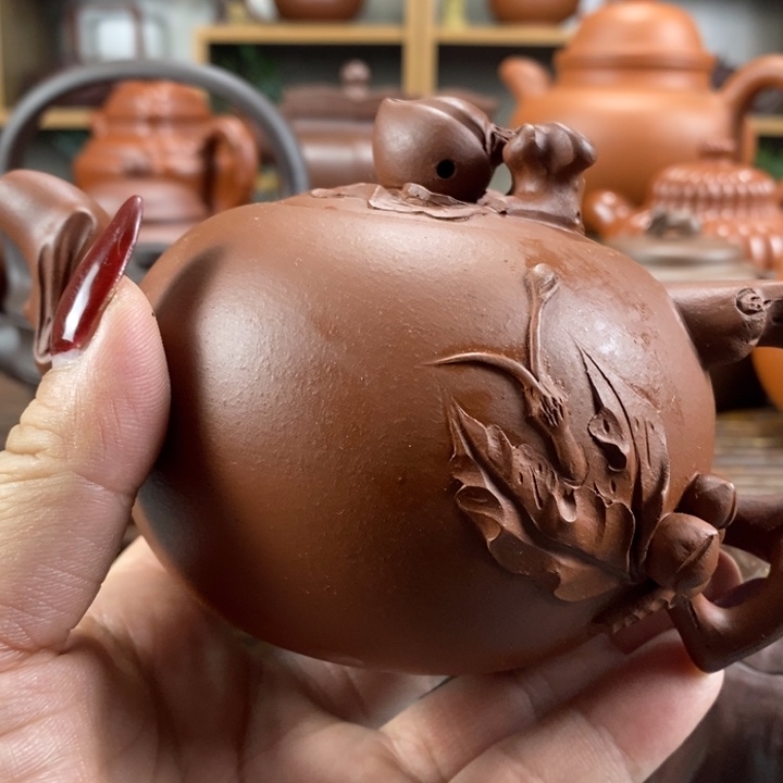 紫砂茶壶前**锦原矿紫砂壶