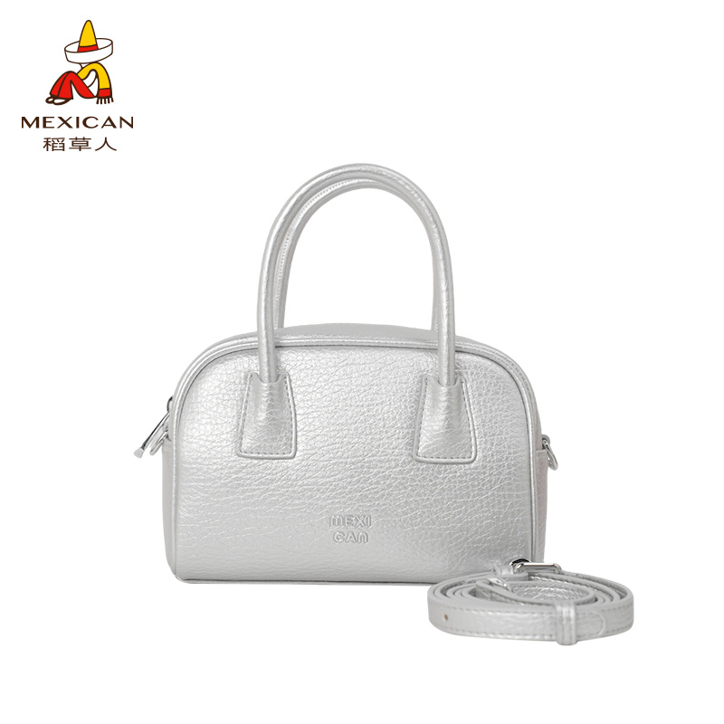 稻草人25新款独特荔枝纹爆款高级感斜挎手提波士顿包包百搭测