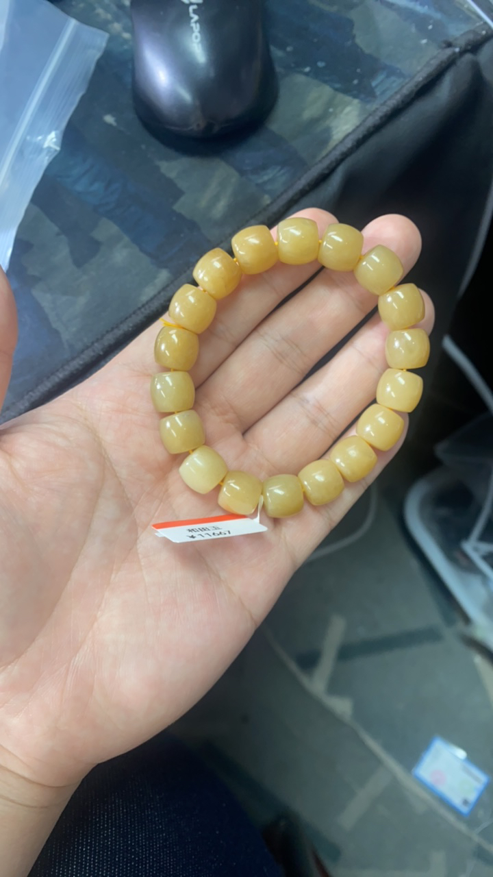 新疆且末料黄金糖卡12直切手串多样性发货