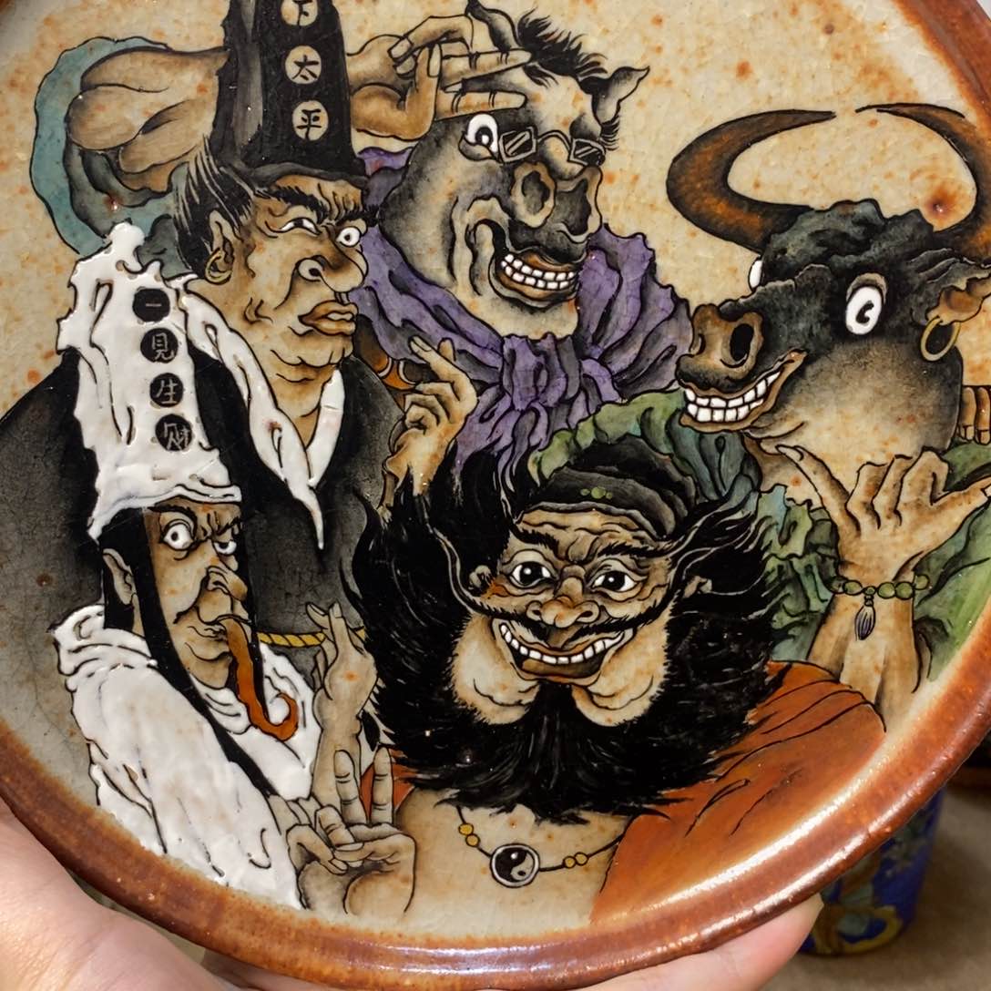 闲***饮手工绘画钟馗壶承