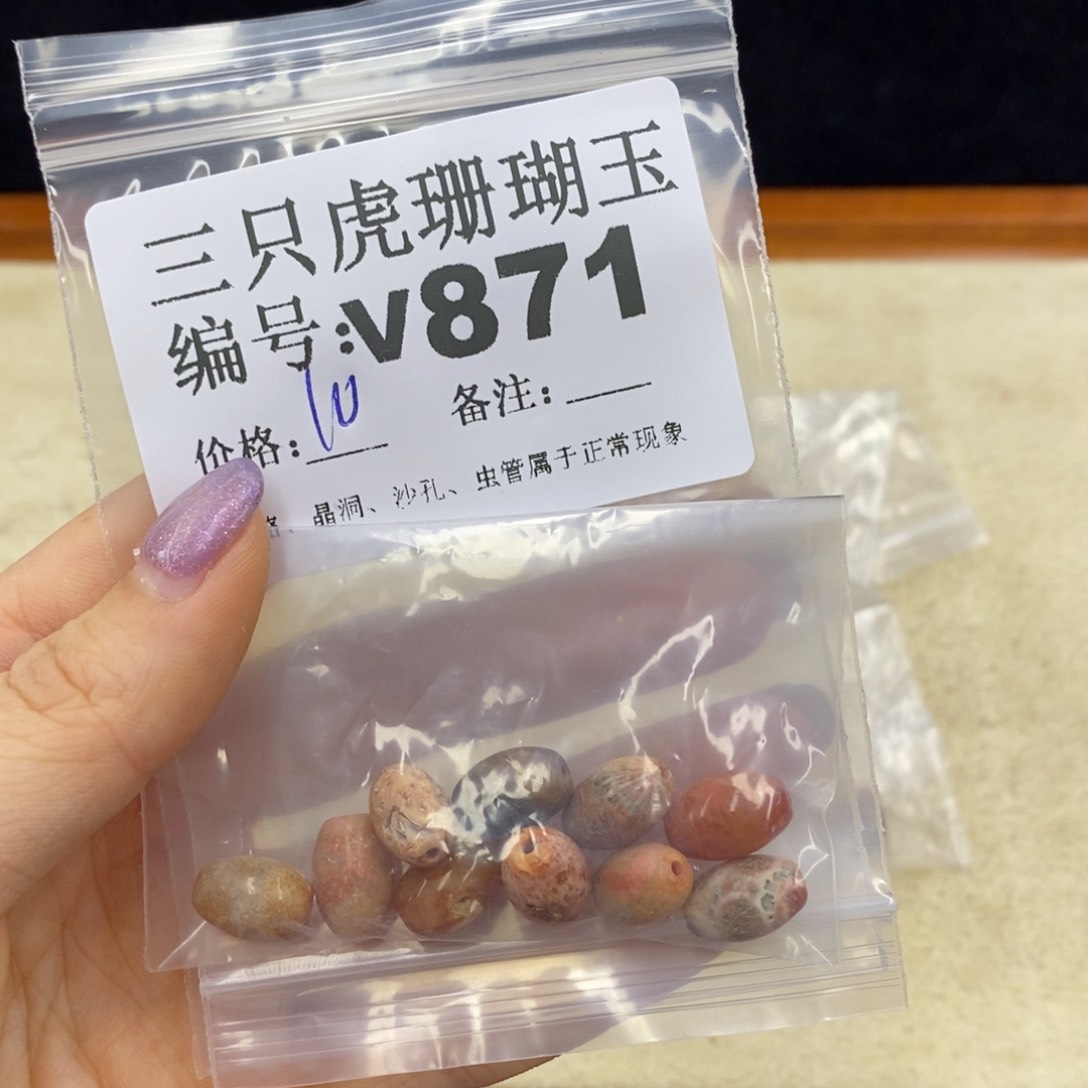 硅化珊瑚（珊瑚玉）未镶嵌1十**机