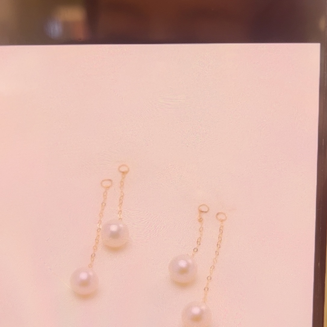 18K金镶嵌耳饰淡水珍珠