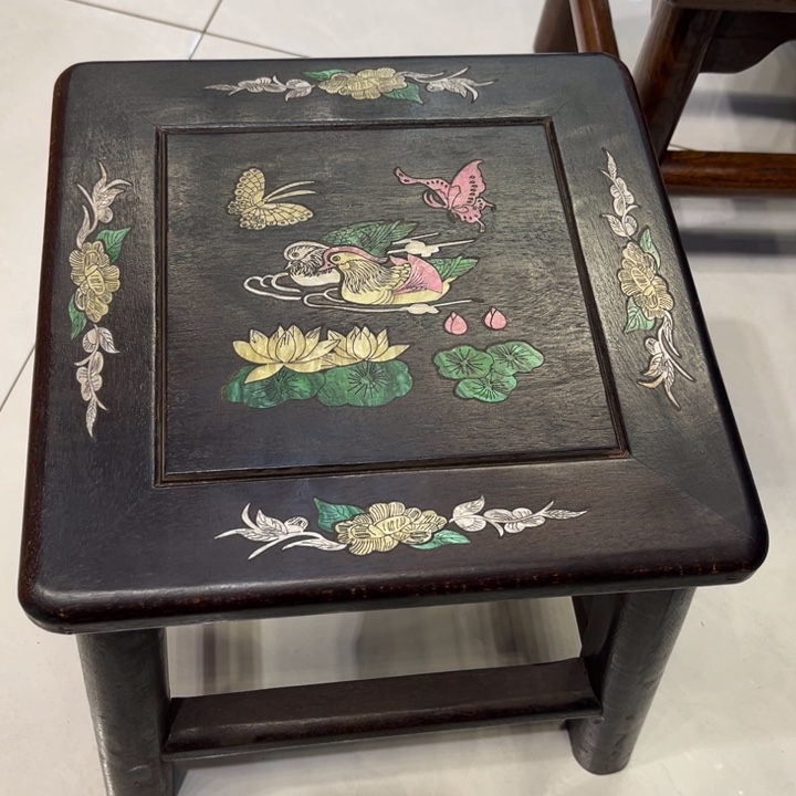 木鸳鸯戏水富贵凳