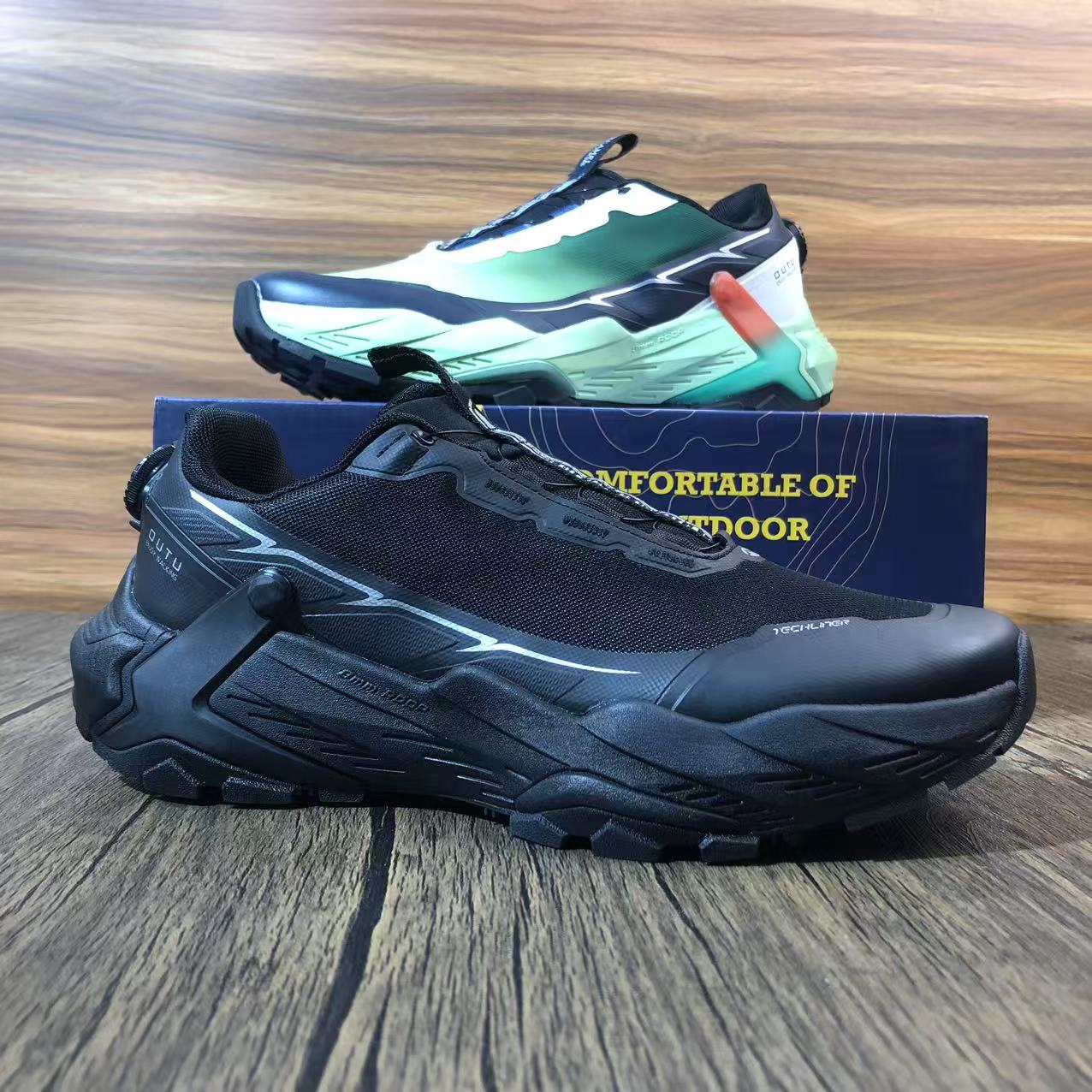 1500+低帮越野跑鞋防滑缓震透气轻量户外登山运动跑山鞋男后纽扣