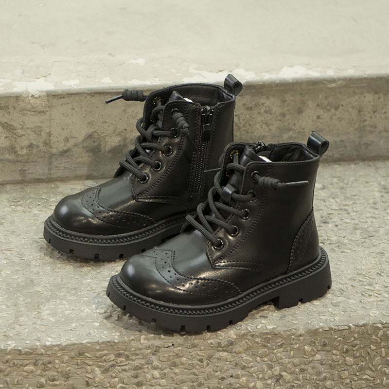 N.N【真皮马丁靴】儿童经典娃娃头马丁靴 单 25005