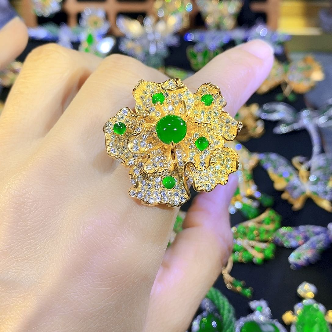 吊坠(不含链)银S925镶嵌翡翠