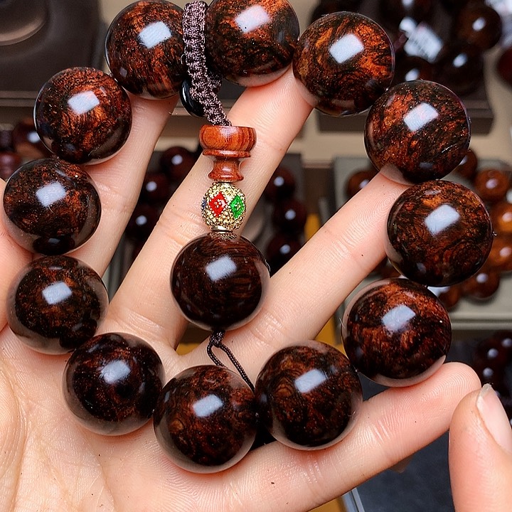 花梨木类手串/手链黄花梨风化料老挝花梨土埋料2.0