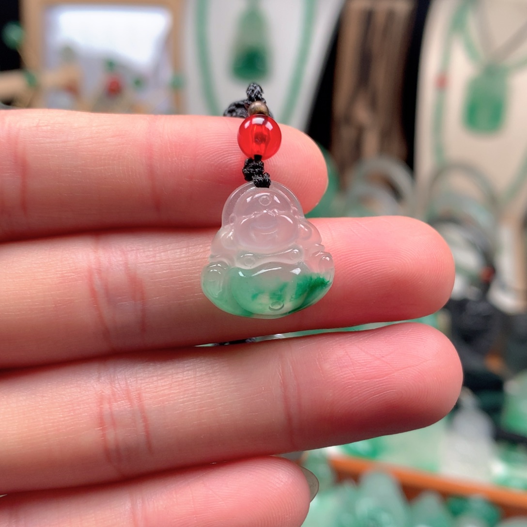 石英质玉（非洲翠）未镶嵌吊坠(不含链)