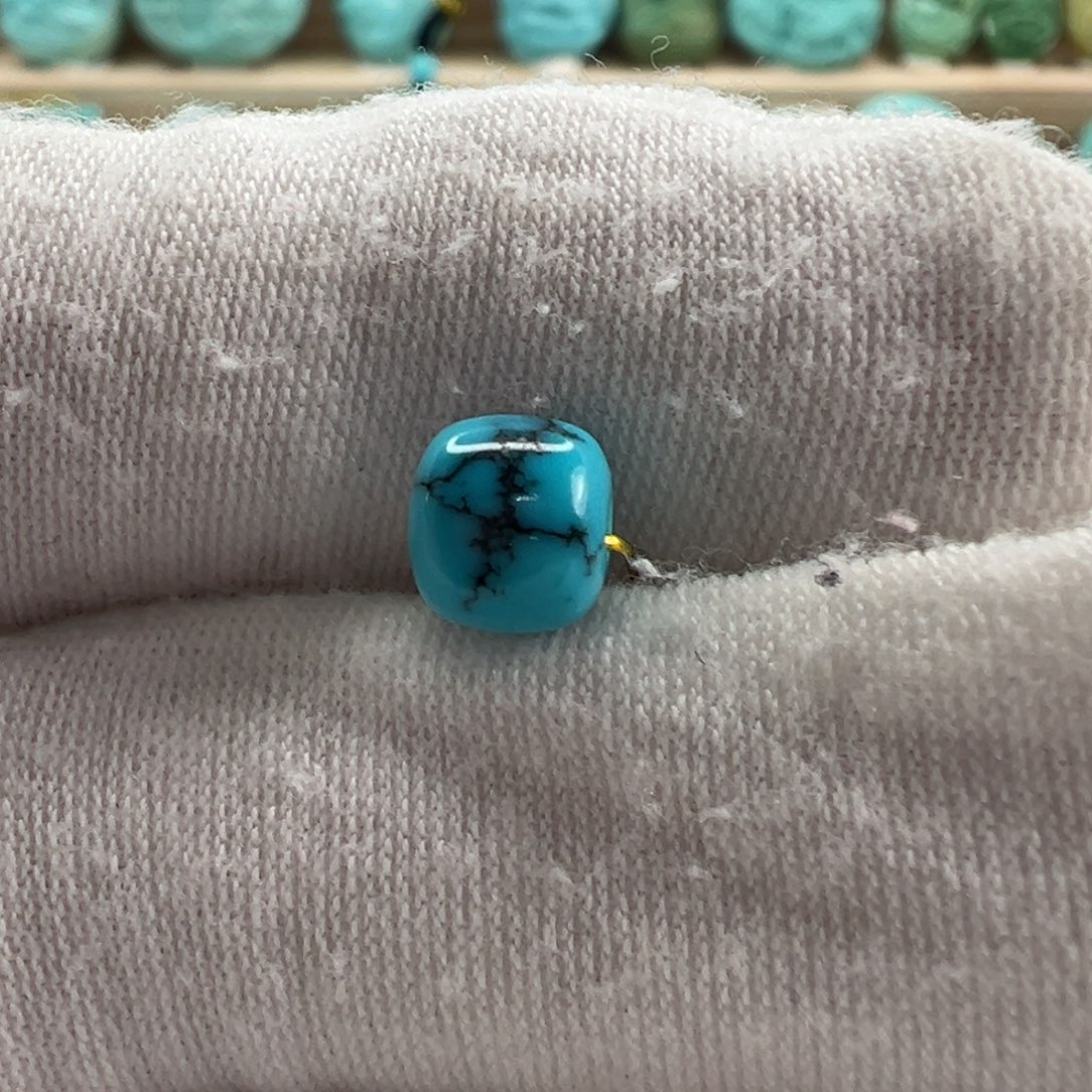 未镶嵌绿松石老型珠6.9x6.1mm