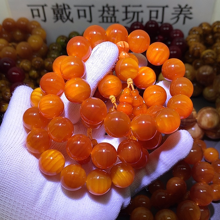 松木（琥珀木）手串/手链1.6*3 条包浆高货