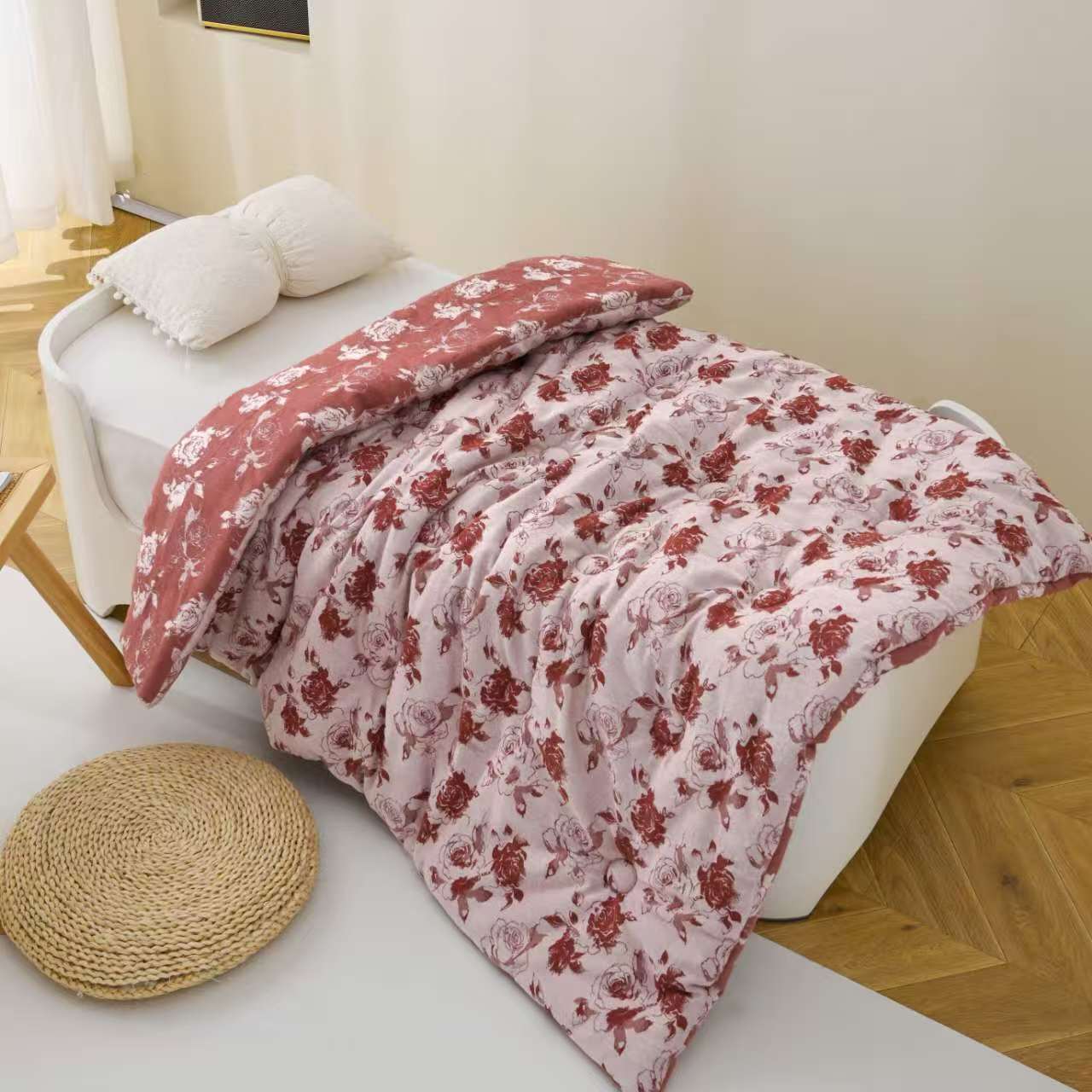 晴风玫雨-超柔舒适亲肤透气轻奢款提花行走被