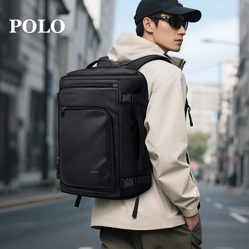 POLO男士双肩包多功能健身包户外休闲防泼水时尚潮流韩版商务轻便