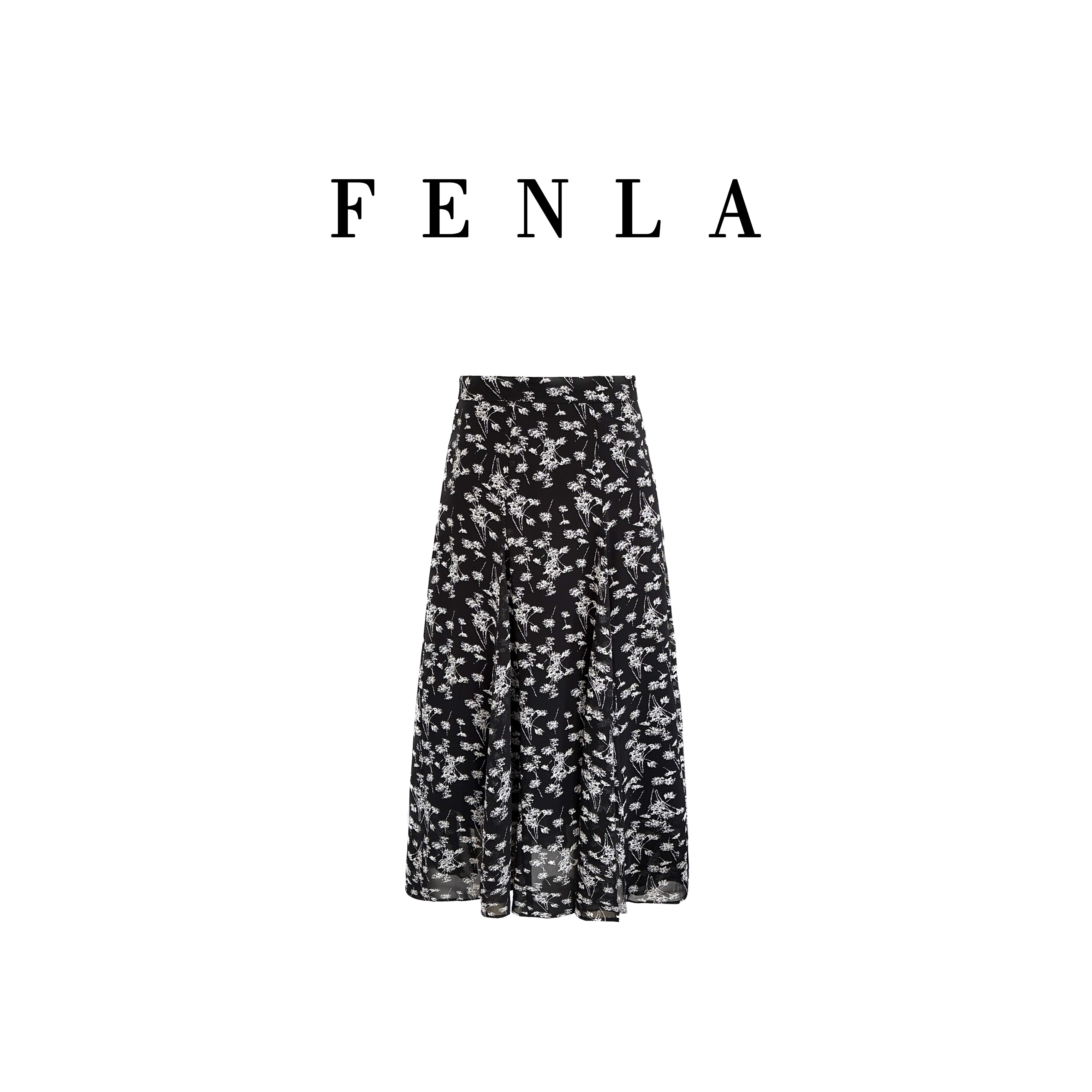 【惠姐私服】不规则收腰显瘦百褶A字碎花半身裙 82757-82758