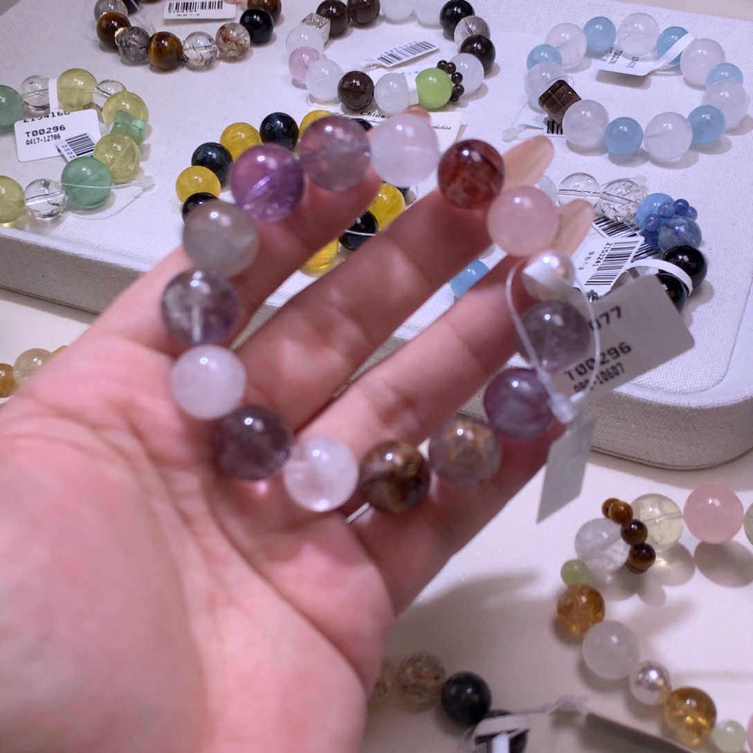 水晶手链未镶嵌紫幽灵