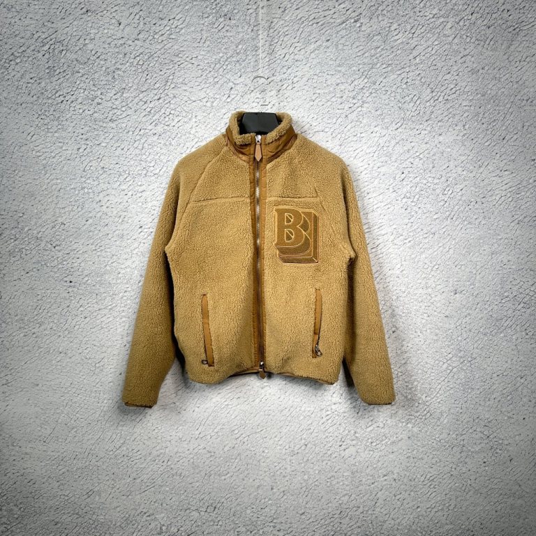 99 Burberry 巴宝莉/博柏利 卡其色泰迪羊羔绒logo夹克外套XS码