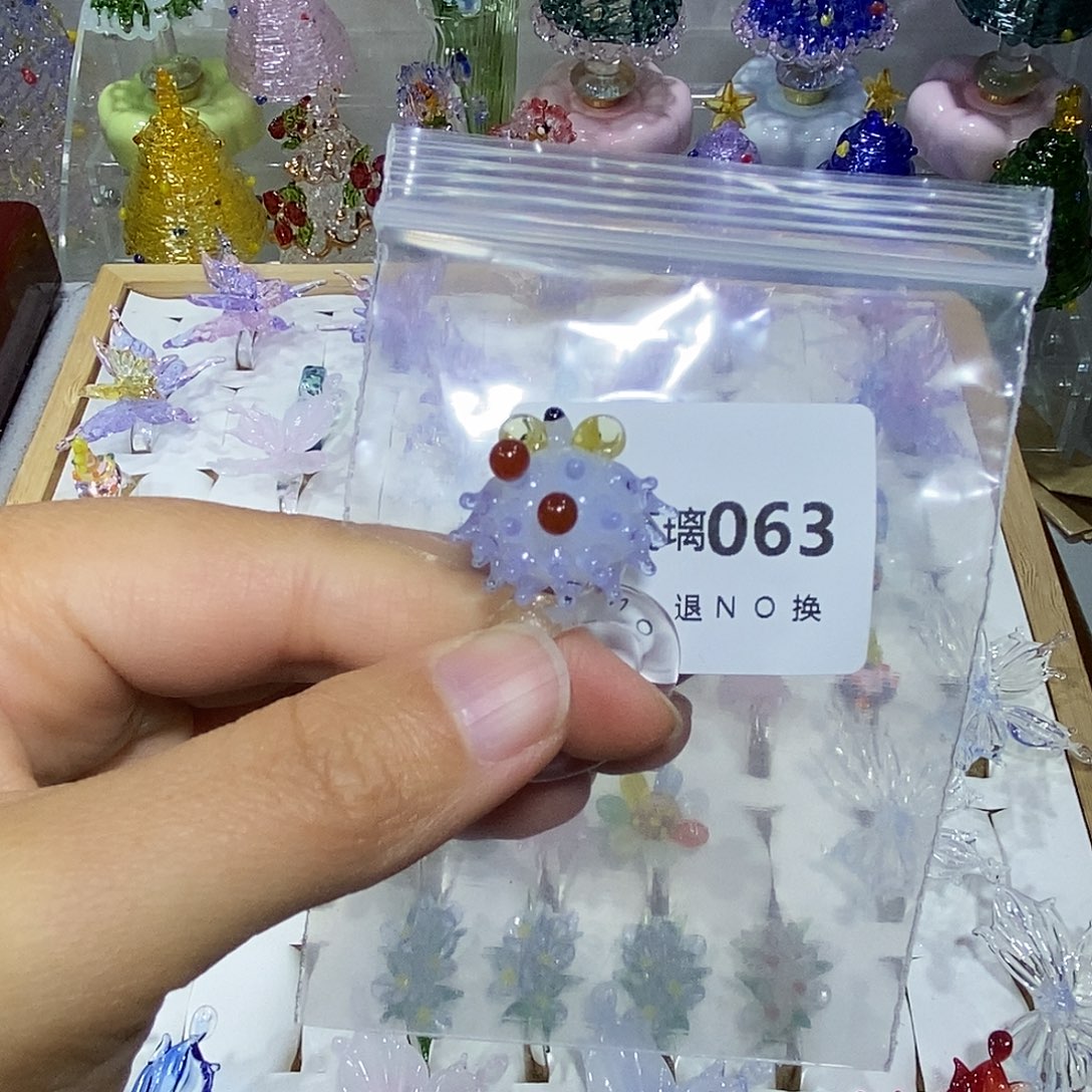 薄***乐颈饰玻璃63刺猬戒指
