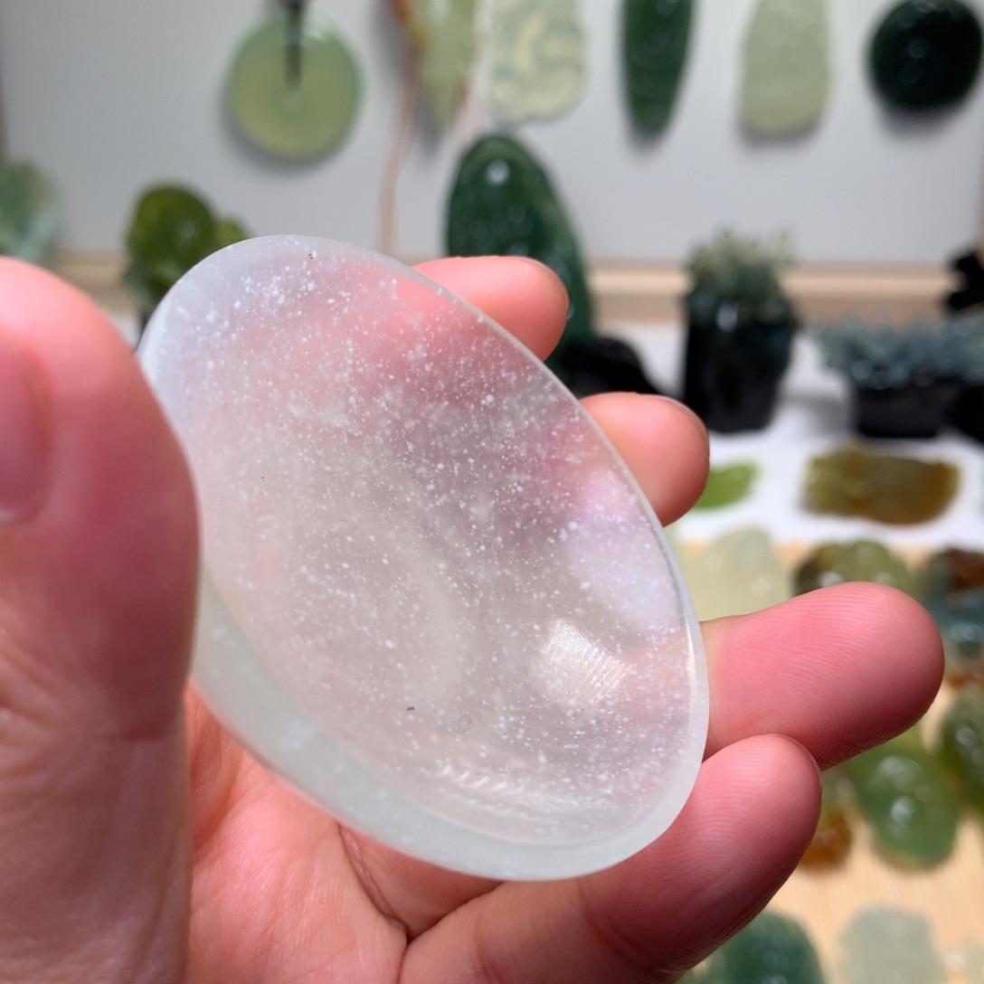 岫玉岫玉玉碟未镶嵌