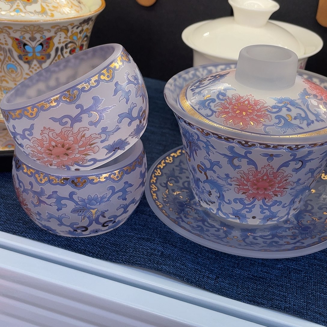 陶景德陶瓷盖碗茶具
