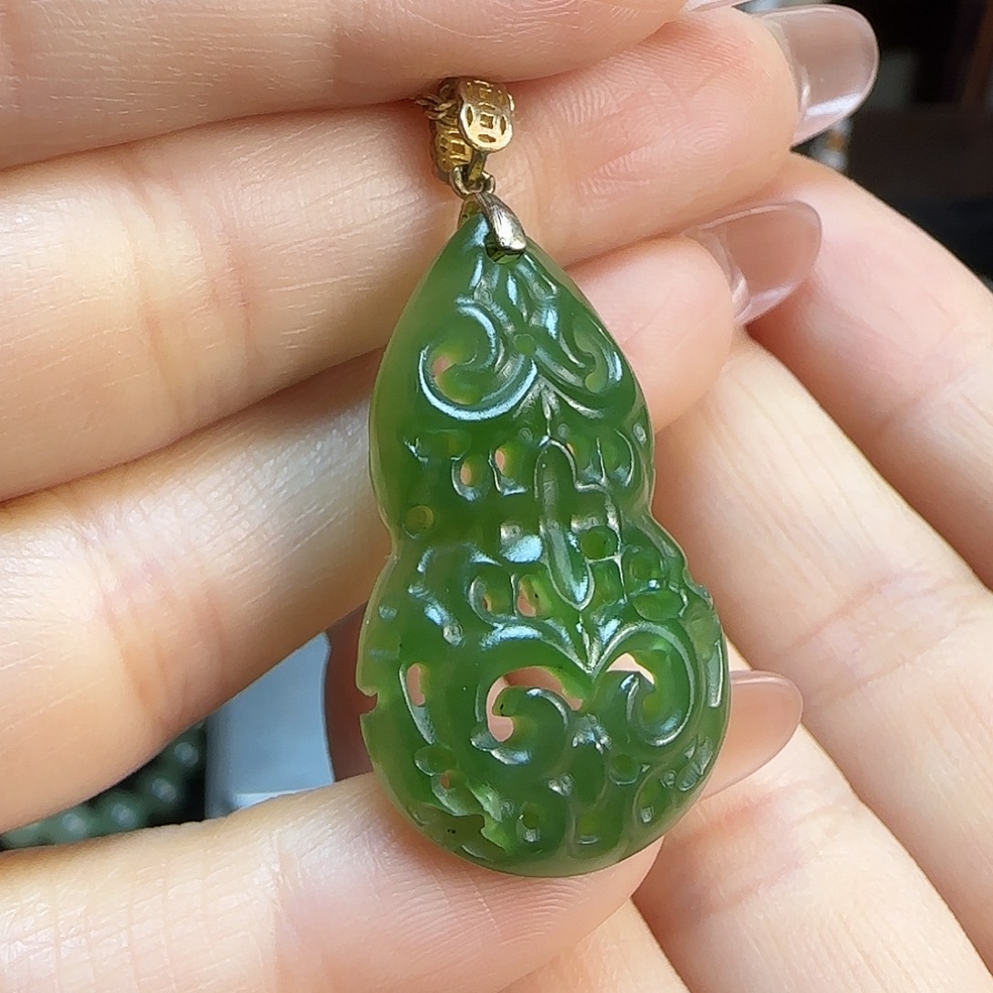 和田玉银S925镶嵌颈饰