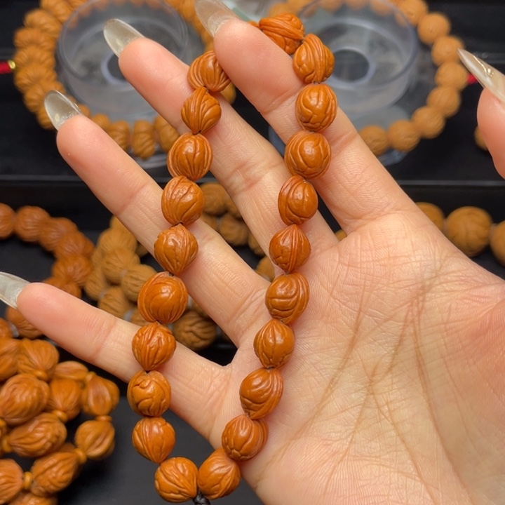 桃核手串1.0尺寸无修玉龙脊（12号链接）
