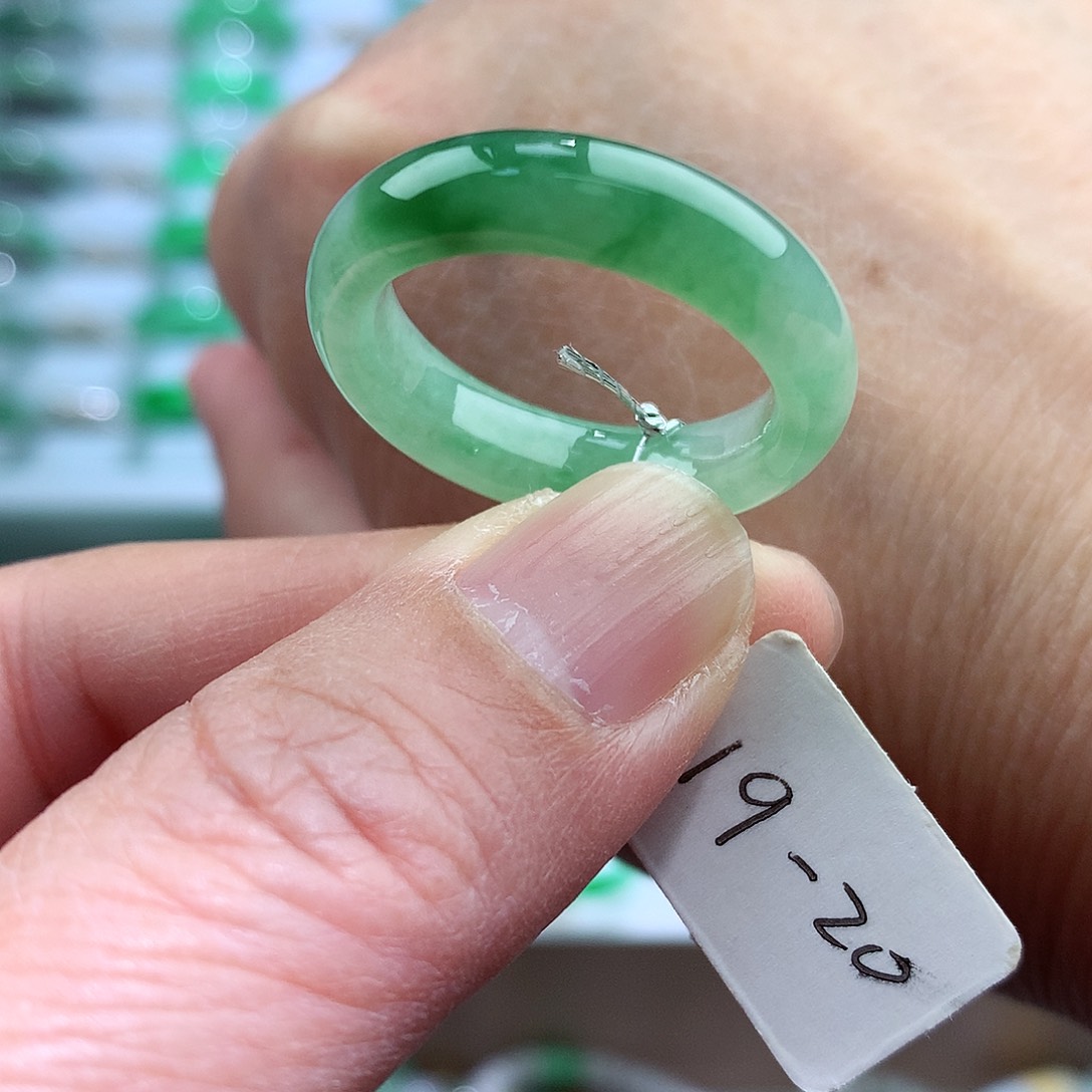 未镶嵌戒指翡翠19-20号