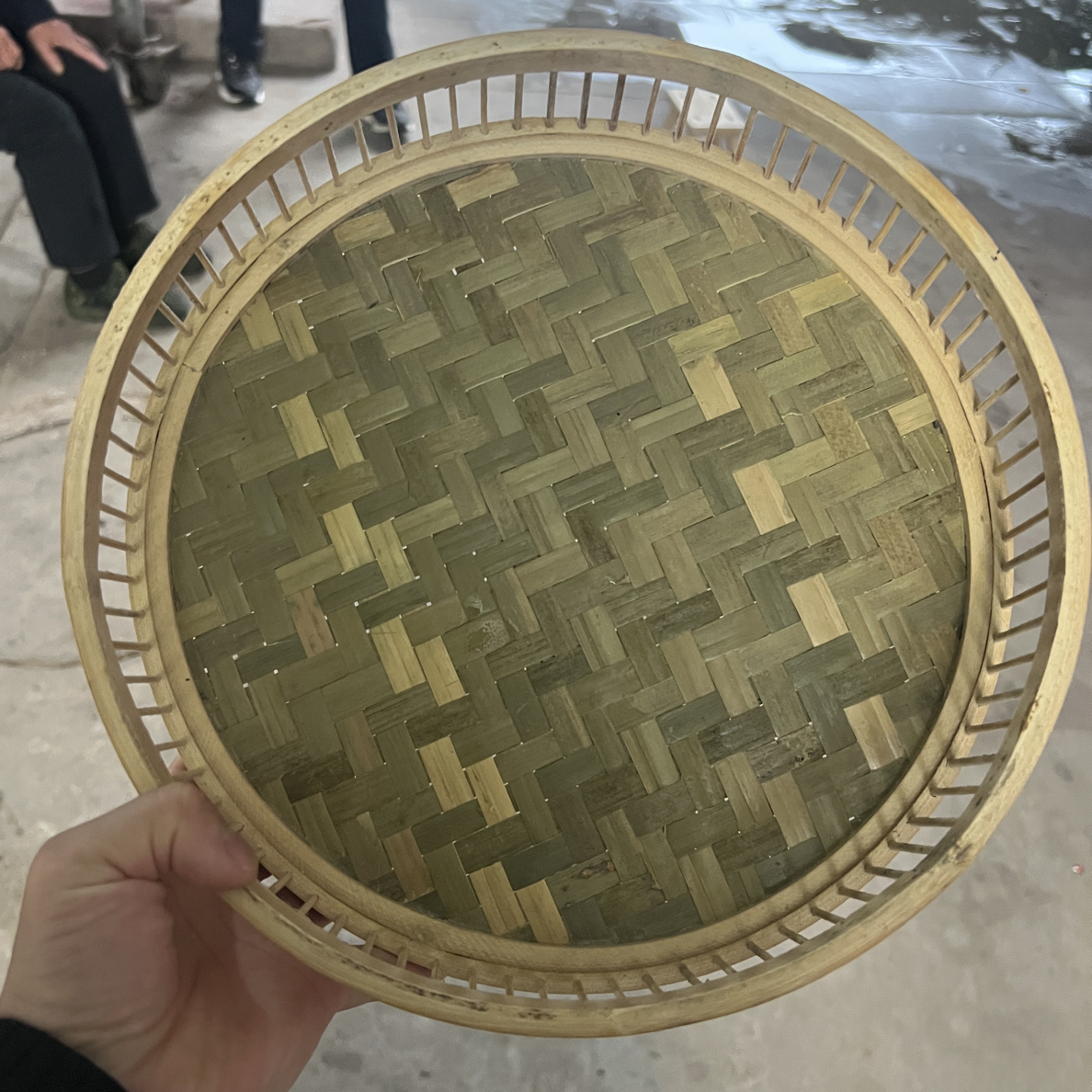 新款竹编平盘27cm大容量收纳实用美观