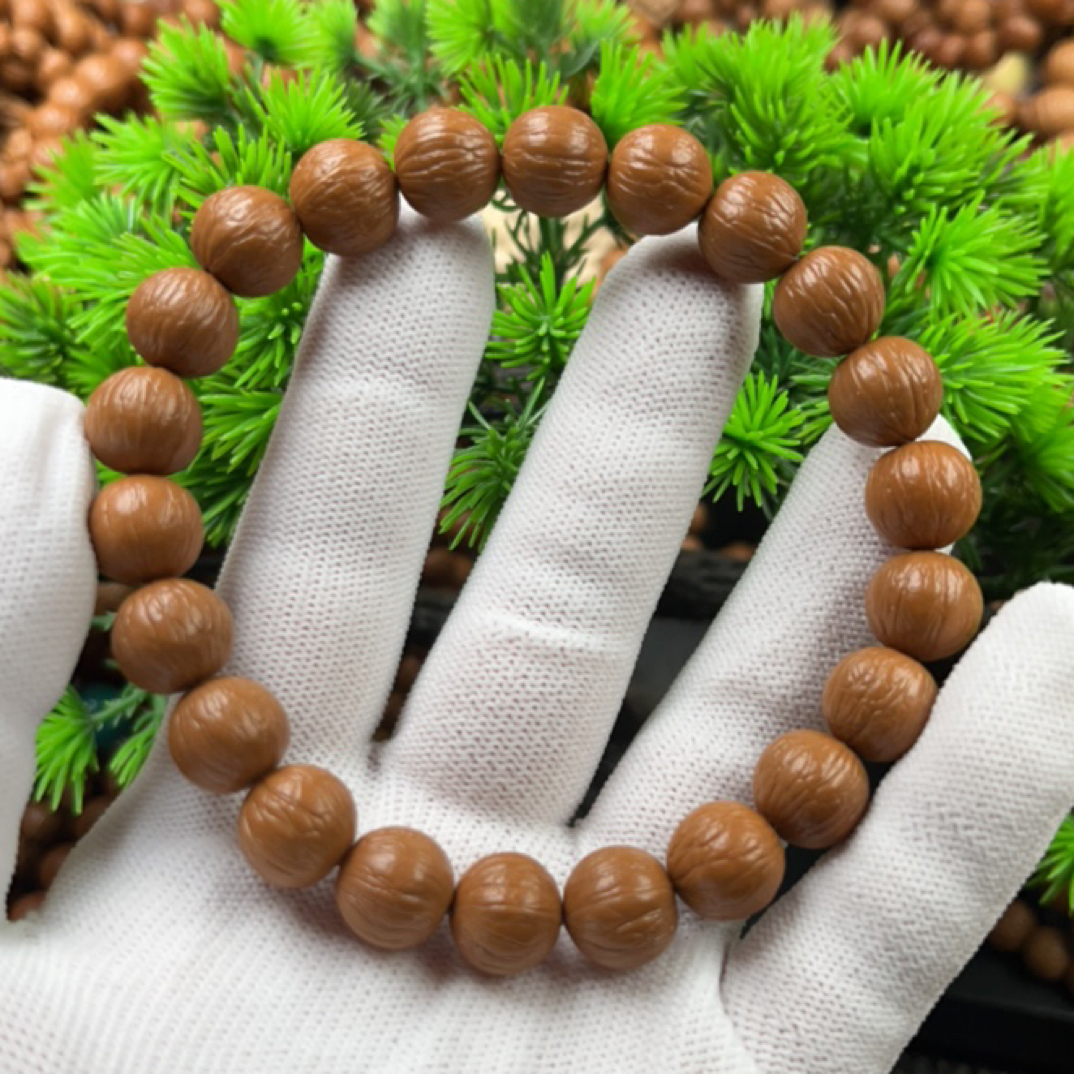 猴头核桃小聚宝盆手串 原皮原色 精挑精卡 尺寸1.0 1.1 1.2cm