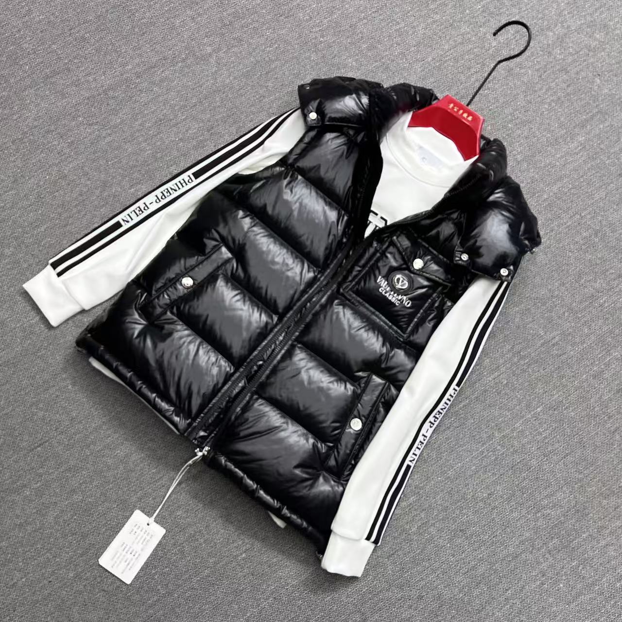 欧品男士秋冬新款个性潮流高级立领连帽背心外套时尚高端马甲6509