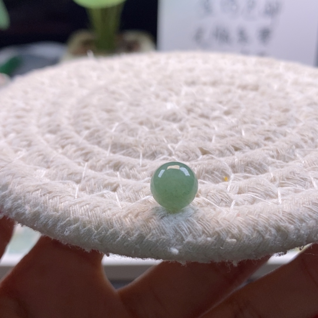 翡翠散珠天然翡翠圆珠8.6