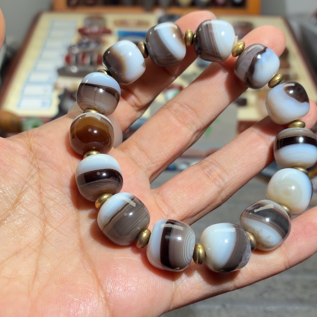 玛瑙/玉髓合金颈饰