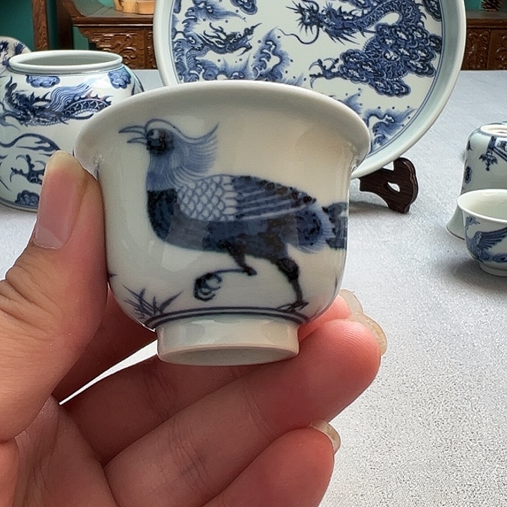 明续幽蓝，锦鸡铃铛杯